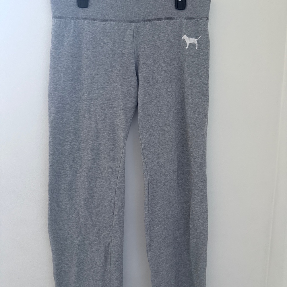 Victoria’s Secret PINK Gray Lounge Pants | Wide Leg | Logo Back | Size M